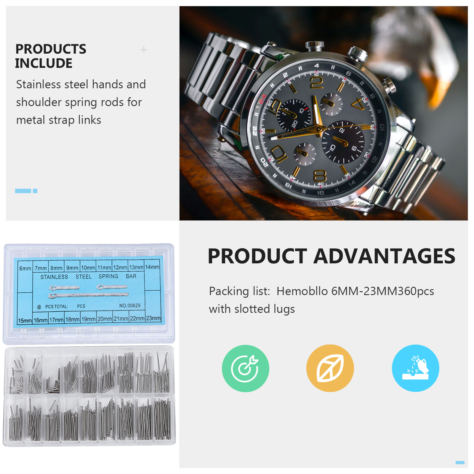 360Pcs Stainless Steel Watch B – Jewelry Repair & Watches Photos recenzja i cena