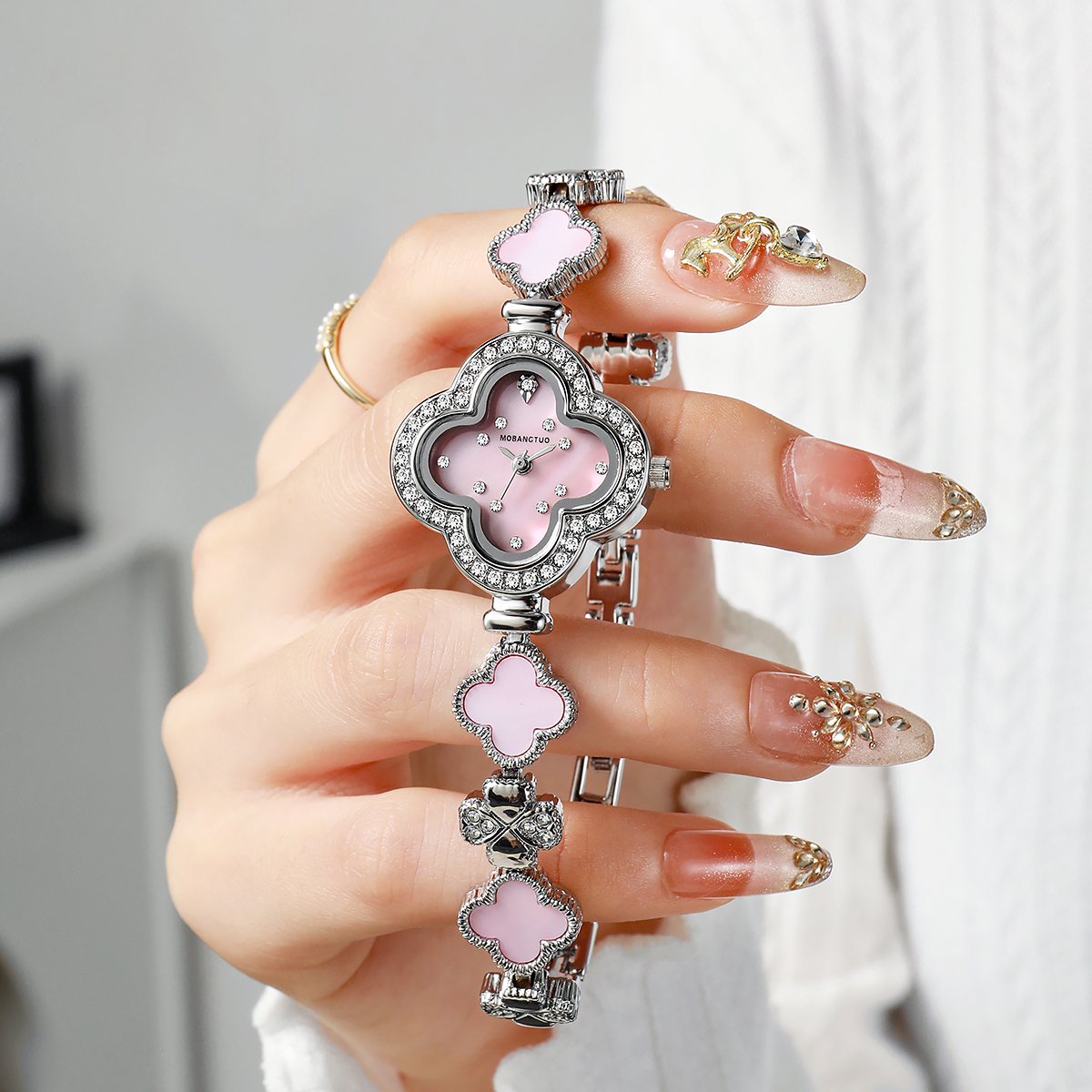 Luxury Four leaf Clover Women' – Jewelry Diamond Watches recenzja i cena