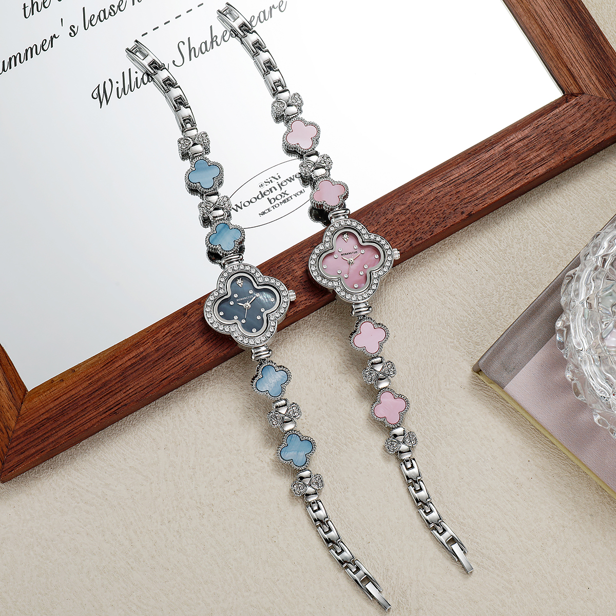 Luxury Four leaf Clover Women' – Jewelry Diamond Watches recenzja i cena