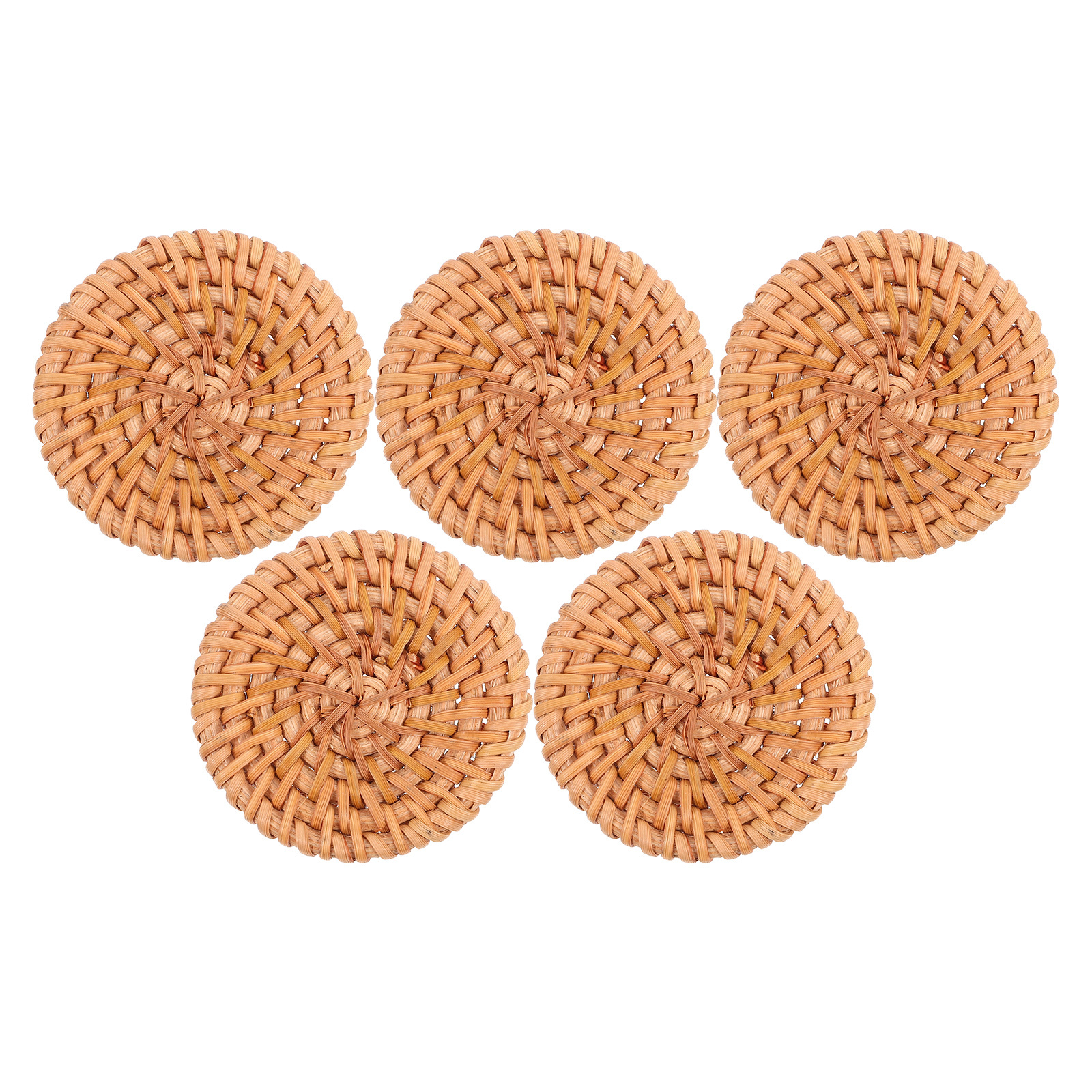 5Pcs Rattan Round Woven Discs  – Hoop Earrings recenzja i cena
