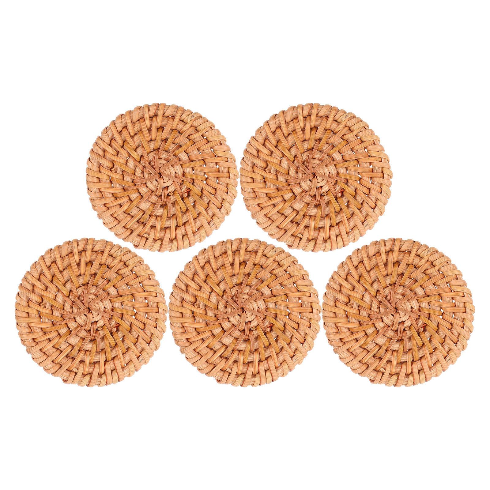 5Pcs Rattan Round Woven Discs  – Hoop Earrings recenzja i cena