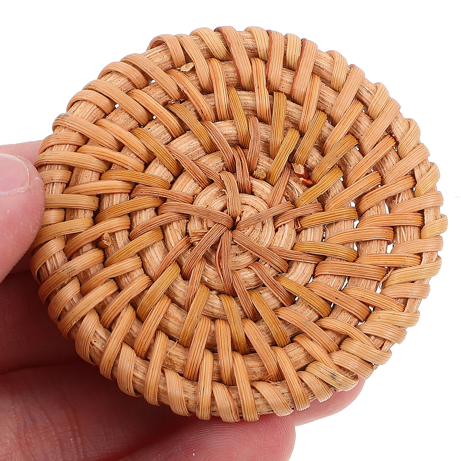 5Pcs Rattan Round Woven Discs  – Hoop Earrings recenzja i cena