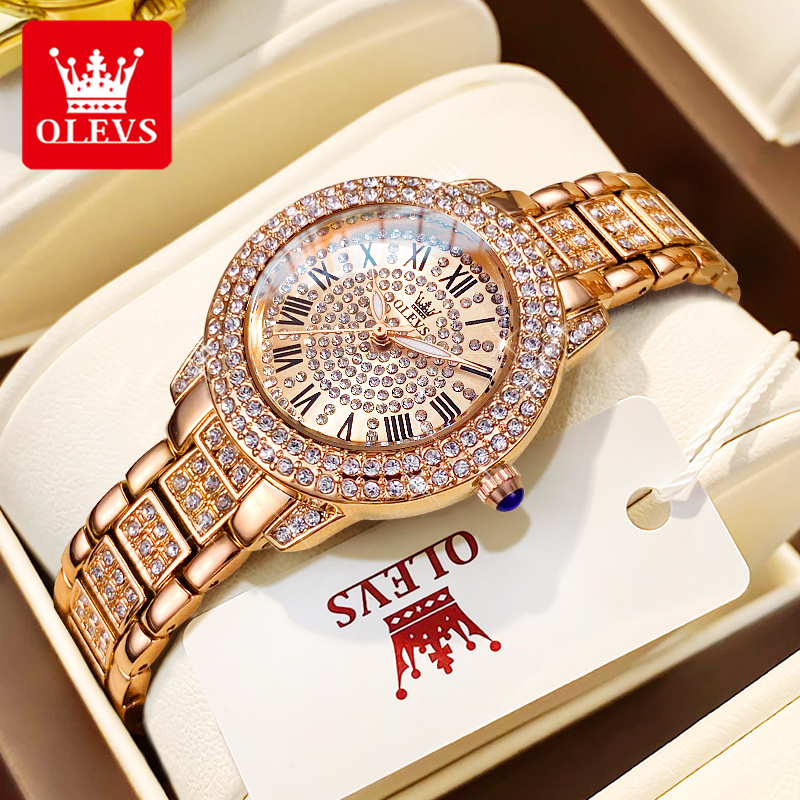 OLEVS 9943 Luxury All Diamond  – Jewelry Diamond Watches recenzja i cena