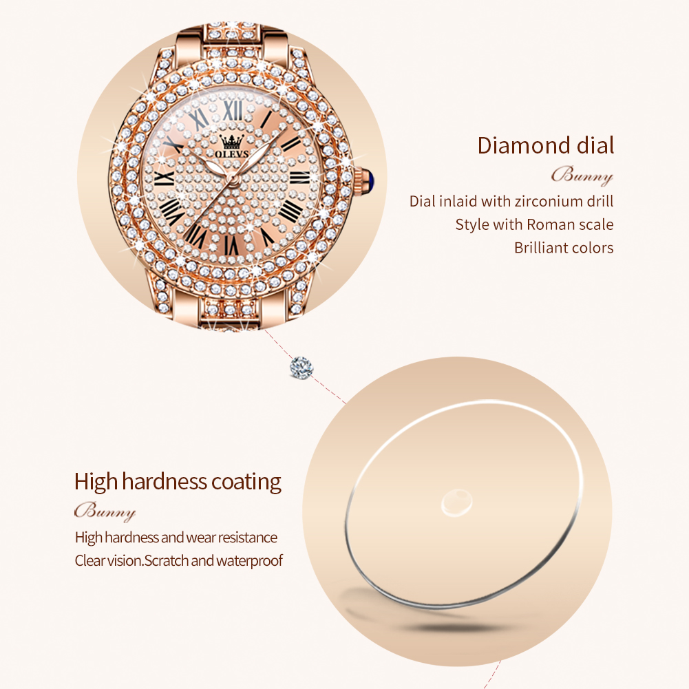 OLEVS 9943 Luxury All Diamond  – Jewelry Diamond Watches recenzja i cena