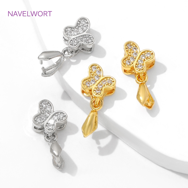Brass Pinch Bails 18K Gold Pla – Butterfly Pendant Necklace recenzja i cena